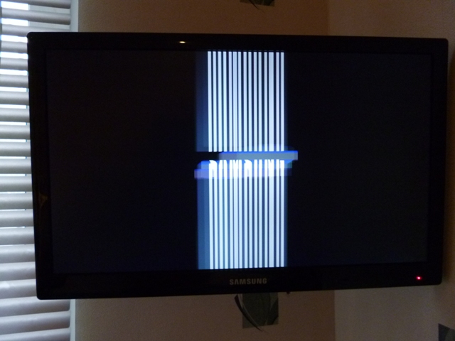 Вертикальная полоса телевизор самсунг
