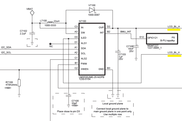 Схема управления подсветкой lcd