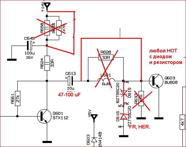 Bu808dfi переделка под обычный схема