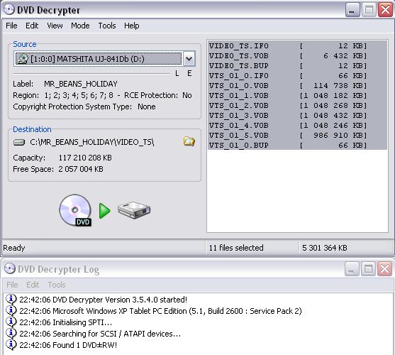  DVD Decrypter'a    Universal     