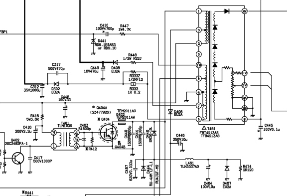 Toshiba 32hl833r схема блока питания