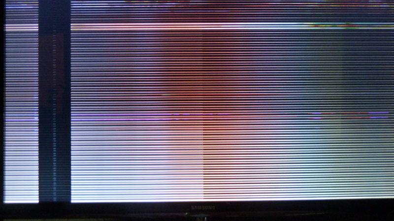 Телевизор samsung вертикальные полосы