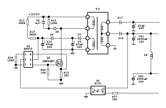 схема блока питания LC-230 ATX circuit