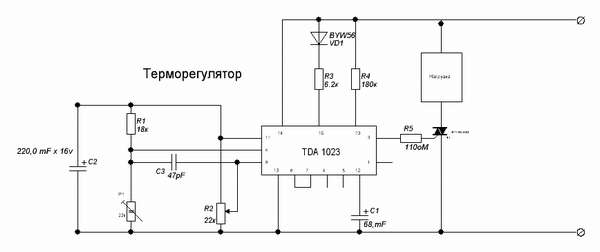 Tda1023 схема регулятора